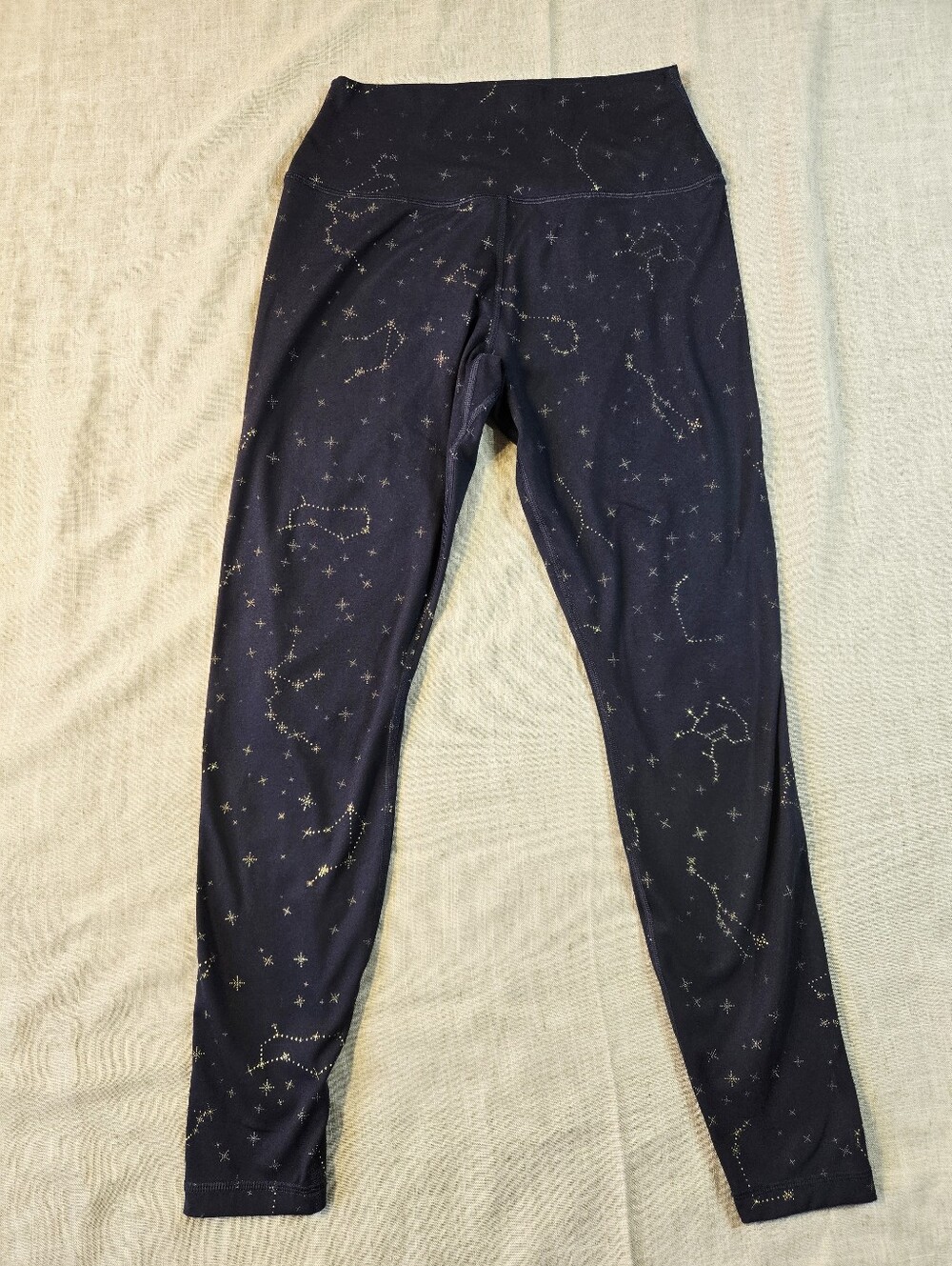 SPIRITUAL GANGSTER Womens M Zodiac Constellation High Waist Leggings Navy Gold